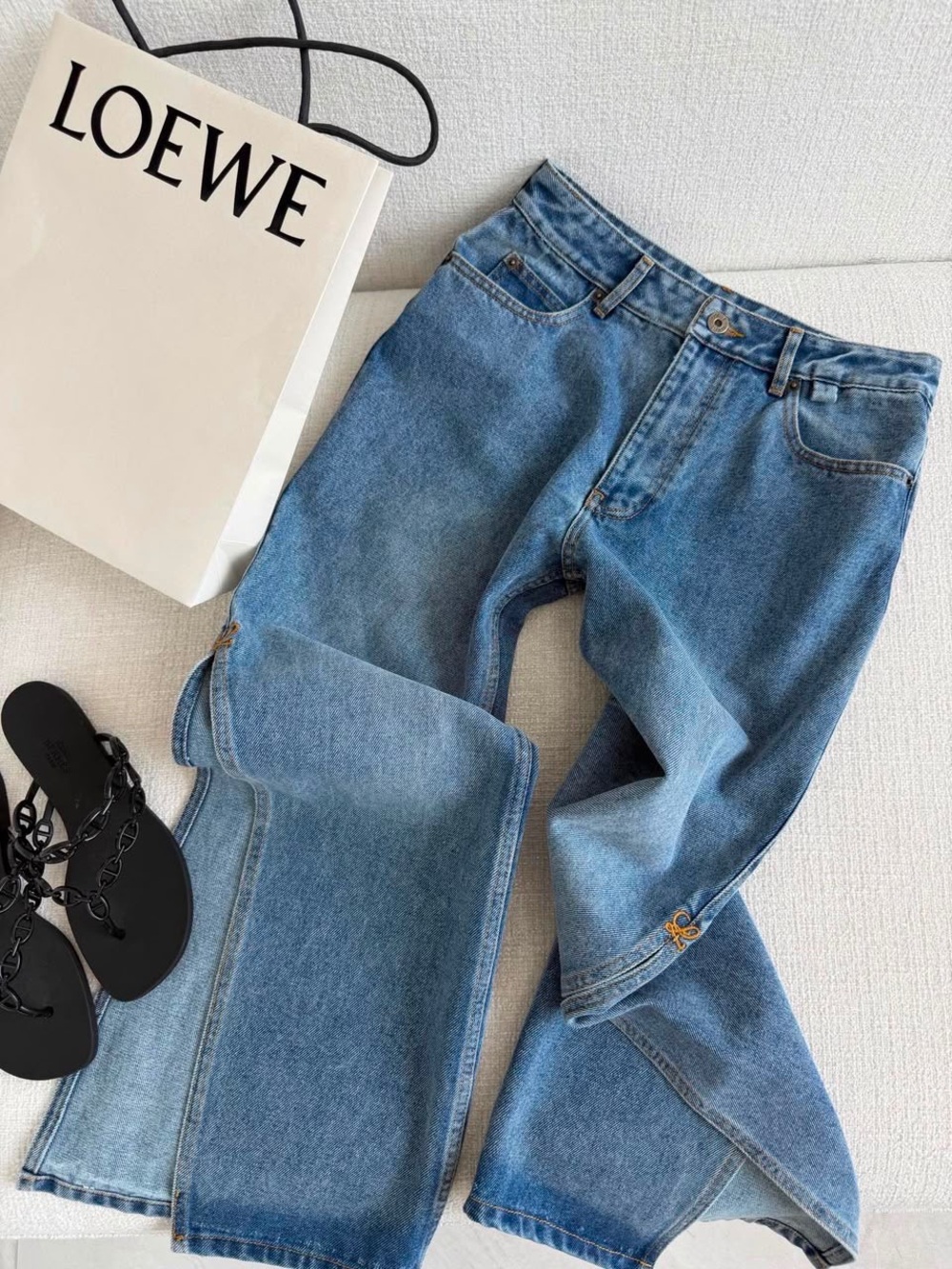 Loewe Classic Straight-Leg Jeans in Blue Denim